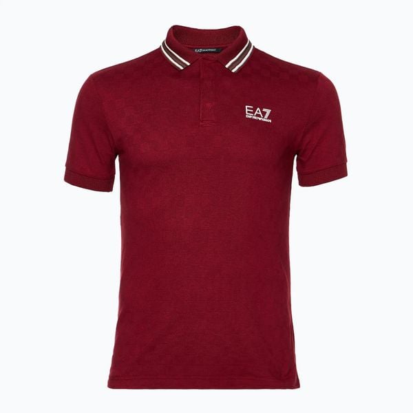 Koszulka męska EA7 Emporio Armani Golf Pro Polo Check. Czerwone koszulki polo męskie EA7 Emporio Armani, m, bez wzorów, z bawełny, bez ramiączek. Za 279.99 zł.