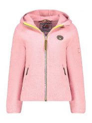Geographical Norway Kurtka polarowa "Ucherpim" w kolorze jasnoróżowym rozmiar: L. Różowe kurtki damskie Geographical Norway, l, bez wzorów, z polaru, bez kaptura. Za 166.49 zł.
