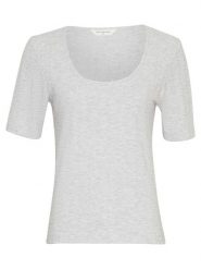 MOSS COPENHAGEN Koszulka w kolorze szarym rozmiar: M/L. Szare bluzki damskie MOSS COPENHAGEN, l, bez wzorów, bez kołnierzyka, bez ramiączek. Za 79.21 zł.