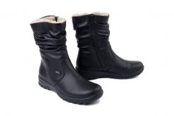 RIEKER TEX Z7171-02 black, kozaki damskie. Czarne kozaki damskie Rieker, bez obcasa. Za 399.90 zł.