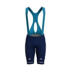 Spodenki rowerowe męskie Biemme Astana na szelkach. Niebieskie szorty męskie Biemme, bez wzorów, sportowe. W wyprzedaży za 482.00 zł.