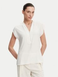 Calvin Klein Bluzka K20K208188 Biały Regular Fit. Białe bluzki damskie CALVIN KLEIN, bez wzorów, z syntetyku, bez ramiączek. Za 199.99 zł.