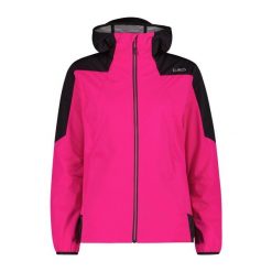 Kurtka trekkingowa z odpinanym kapturem dla kobiet CMP. Czerwone kurtki damskie CMP, l, bez wzorów, z kapturem. Za 435.50 zł.