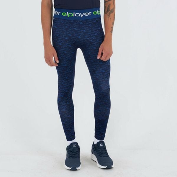 Techniczne legginsy treningowe NAMER. Niebieskie spodnie sportowe męskie ELPLAYER. W wyprzedaży za 64.00 zł.