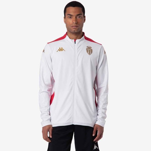 Bluza AS Monaco Arun Pro 8 2024/25. Białe bluzy bez kaptura męskie Kappa. Za 209.65 zł.