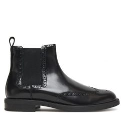 Sztyblety Tommy Hilfiger. Czarne sztyblety męskie Tommy Hilfiger, bez zapięcia. Za 559.99 zł.
