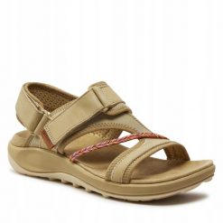 Sandały trekkingowe dla kobiet Merrell Terran 4. Brązowe obuwie trekkingowe damskie MERRELL, bez wzorów, bez obcasa. Za 319.99 zł.