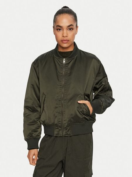 Champion Kurtka bomber 117578 Zielony Custom Fit. Zielone kurtki damskie CHAMPION, xl, bez wzorów, z syntetyku, bez kaptura. Za 439.99 zł.