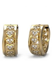 Guess Kolczyki JUBE0460 4JW Złoty. Żółte kolczyki damskie Guess, metalowe. Za 239.99 zł.