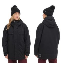 Kurtka zimowa sportowa na narty i snowboard damska O'Neill 20K. Czarne kurtki narciarskie i snowboardowe damskie O'neill, bez wzorów, bez kaptura, narciarskie. Za 429.00 zł.
