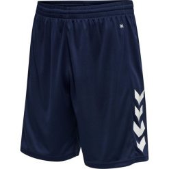 Spodenki piłkarskie męskie Hummel Core XK Poly Shorts. Niebieskie szorty męskie HUMMEL, bez kołnierzyka. Za 105.50 zł.