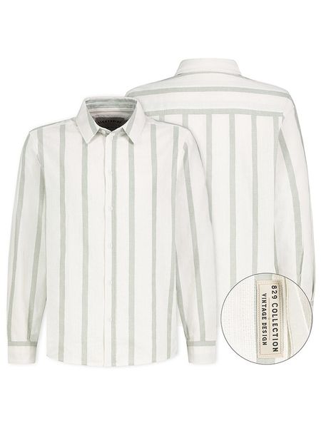 Eight2Nine Koszula w kolorze biało-zielonym rozmiar: S. Białe koszule męskie Eight2Nine, s, bez wzorów, z bawełny, bez kołnierzyka, bez ramiączek. Za 113.99 zł.