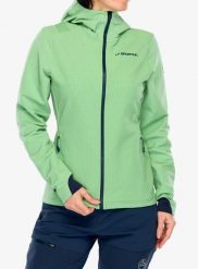 Kurtka softshell damska La Sportiva Descender Storm Jacket. Zielone kurtki softshell damskie La Sportiva, s, bez wzorów, z polaru, bez kaptura. Za 665.49 zł.