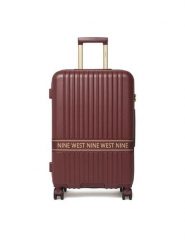Nine West Walizka średnia CEO-NW-M-002-10 Bordowy. Czerwone walizki Nine West, bez wzorów, z tworzywa sztucznego, średnie. Za 359.99 zł.
