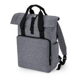 Plecak komputerowy z recyklingu Bag Base. Szare plecaki damskie BAGBASE, bez wzorów, z materiału. Za 128.50 zł.