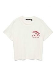 Vero Moda Koszulka w kolorze białym rozmiar: XS. Białe bluzki damskie Vero Moda, xs, bez wzorów, z bawełny, bez kołnierzyka. Za 52.67 zł.