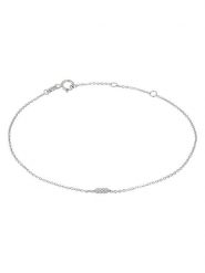 DIA DIAMONDS Srebrna bransoletka z diamentami rozmiar: onesize. Szare bransoletki damskie DIA DIAMONDS, srebrne. Za 82.95 zł.