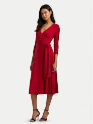 LAUREN RALPH LAUREN Sukienka codzienna 250769904040 Czerwony Regular Fit. Czerwone sukienki damskie Lauren Ralph Lauren, na co dzień, bez wzorów, z syntetyku, bez kołnierzyka, bez ramiączek, proste. Za 569.99 zł.