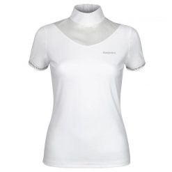 Koszulka jeździecka konkursowa damska EQUESTRIAN QUEEN Amaya 25SS. Białe t-shirty damskie EQUESTRIAN QUEEN, l, z aplikacjami, z bawełny, bez kołnierzyka. Za 198.99 zł.