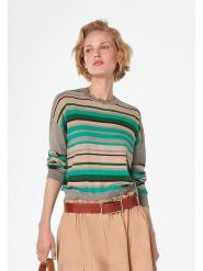 Rodier Sweter w kolorze zielono-beżowym rozmiar: S. Brązowe swetry klasyczne damskie Rodier, s, bez kołnierzyka. Za 169.67 zł.