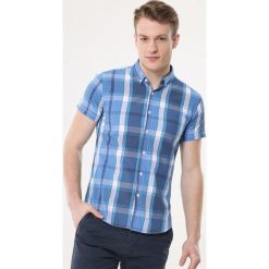 Niebiesko-Zielona Koszula Unsurprising. Niebieskie koszule męskie Born2be, l, bez wzorów, bez kołnierzyka, bez ramiączek. Za 59.99 zł.