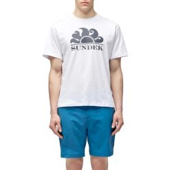 T-Shirt Sundek New Simeon Logo Dorosłych. Białe t-shirty męskie SUNDEK, na lato, l, bez wzorów, z bawełny, bez kołnierzyka. Za 197.85 zł.