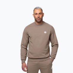 Bluza męska Pitbull Nugget Small Logo Crewneck. Brązowe bluzy bez kaptura męskie PITBULL, l, z bawełny. Za 189.99 zł.
