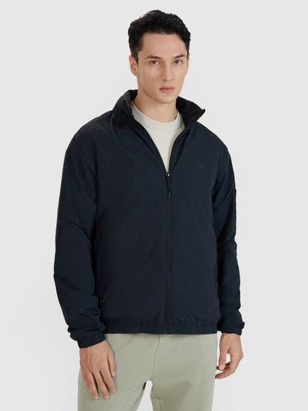 4F Kurtka przejściowa męska - czarna XL. Czarne kurtki męskie 4f, m, bez wzorów, z dzianiny, klasyczne, z kapturem. W wyprzedaży za 99.99 zł.