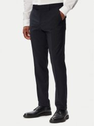 BOSS Spodnie garniturowe H-George-263 50567486 Granatowy Slim Fit. Niebieskie spodnie wizytowe męskie Boss, z wełny. Za 799.99 zł.