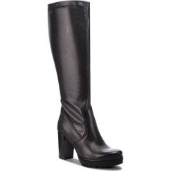 Kozaki LASOCKI KAMELIA-01. Czarne kozaki damskie Lasocki, ze skóry ekologicznej, bez obcasa. Za 299.99 zł.