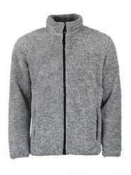 Peak Mountain Kurtka polarowa "Chef" w kolorze szarym rozmiar: L. Szare kurtki męskie Peak Mountain, l, bez wzorów, z polaru, bez kaptura. Za 131.12 zł.