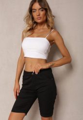 Czarne Bermudy Szorty High Waist z Bawełny Vimaly. Czarne szorty damskie Renee, bez wzorów, z bawełny, eleganckie, z podwyższonym stanem. Za 44.99 zł.