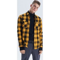 Koszula w kratę - Żółty. Żółte koszule damskie Cropp, l, bez wzorów, bez kołnierzyka, bez ramiączek. Za 99.99 zł.
