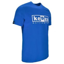 Koszulka bawełniana KEEZA Team. Niebieskie t-shirty sportowe męskie KEEZA, z bawełny, bez ramiączek, do piłki nożnej. Za 32.00 zł.