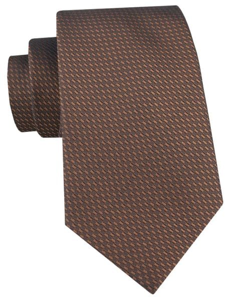 Męski Krawat Alties - Brązowy, Mikrowzór. Brązowe krawaty i muchy męskie Alties, bez wzorów, z tkaniny, eleganckie. Za 55.00 zł.
