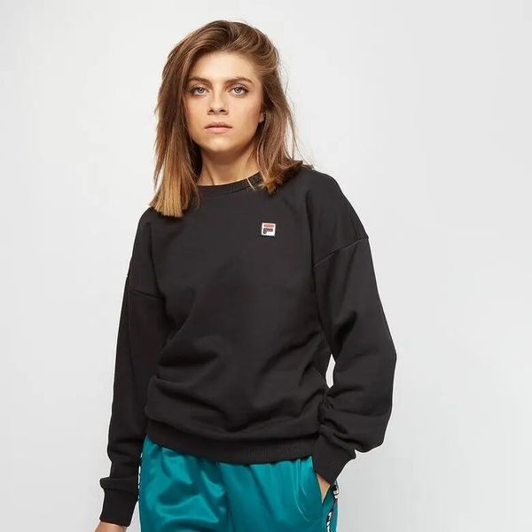 Damska bluza Fila Women Suzanna Crew Sweat 687456-002. Czarne bluzy bez kaptura damskie Fila, xs, bez wzorów, z bawełny, bez ramiączek, długie, bez kaptura. Za 99.00 zł.