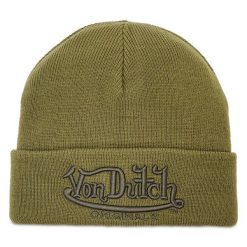 Czapka Von Dutch. Brązowe czapki męskie Von Dutch, na zimę, bez wzorów. Za 119.99 zł.