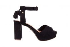 Sandały Bayla-067 129006 Nobuck Black, Czarny, Skóra naturalna - 37. Czarne sandały damskie Bayla, bez wzorów, z nubiku, bez obcasa, na obcasie. W wyprzedaży za 89.10 zł.