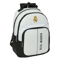 Plecak szkolny Real Madrid C.F. 24/25 Biały. Szare plecaki damskie Real Madrid, bez wzorów, z materiału, biznesowe. Za 270.65 zł.