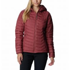 Kurtka Turystyczna Puchowa Damska Columbia Powder Lite Hooded Jacket. Brązowe kurtki damskie Columbia, s, bez wzorów, z puchu, bez kaptura. Za 598.99 zł.