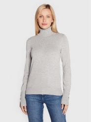 Guess Golf Paule W2BR53 Z2V62 Szary Slim Fit. Szare golfy damskie Guess, xs, z aplikacjami, z wiskozy, bez ramiączek. Za 369.99 zł.