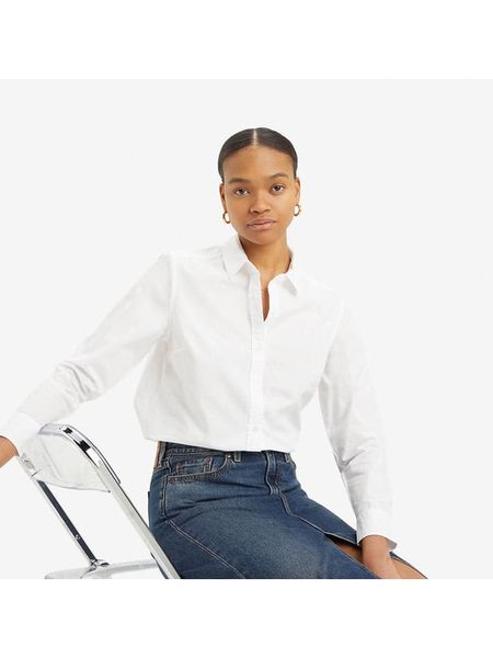 Levi's Koszula w kolorze białym rozmiar: XS. Białe koszule damskie Levi's, s, bez wzorów, z bawełny, bez kołnierzyka, bez ramiączek. Za 94.95 zł.