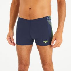 Bokserki pływackie męskie Speedo Logo True. Niebieskie kąpielówki męskie Speedo, m, bez wzorów, z materiału, do pływania. Za 139.99 zł.