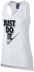 Damski szybkoschnący tank top Nike. Białe topy sportowe damskie Nike, m, bez wzorów, z materiału, bez ramiączek. Za 163.99 zł.