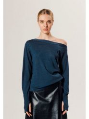 Rodier Wełniany sweter w kolorze niebieskim rozmiar: XL. Niebieskie swetry klasyczne damskie Rodier, xl, z wełny, bez kołnierzyka. Za 221.88 zł.