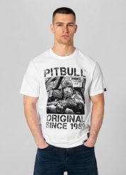 Koszulka bawełniana sportowy t-shirt dla dorosłych Drive. Białe t-shirty męskie PITBULL, na lato, m, z aplikacjami, z bawełny, bez kołnierzyka. Za 89.00 zł.
