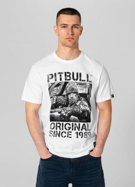Koszulka bawełniana sportowy t-shirt dla dorosłych Drive. Białe t-shirty męskie PITBULL, na lato, m, z aplikacjami, z bawełny, bez kołnierzyka. Za 89.00 zł.