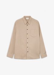 Koszula flanelowa z czystej bawełny, regular fit. Niebieskie koszule męskie bonprix, m, bez wzorów, z bawełny, bez kołnierzyka, bez ramiączek. Za 109.99 zł.