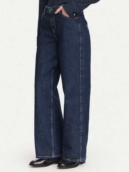 Guess Jeans Jeansy W6YA01 D1178 Granatowy Wide Leg. Niebieskie jeansy damskie Guess Jeans. Za 479.00 zł.