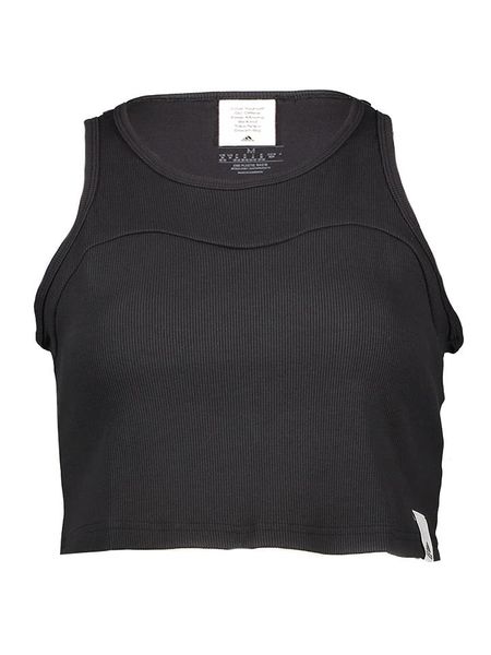 Adidas Top w kolorze czarnym rozmiar: L. Czarne topy damskie Adidas, l, bez wzorów, bez kołnierzyka. Za 65.38 zł.